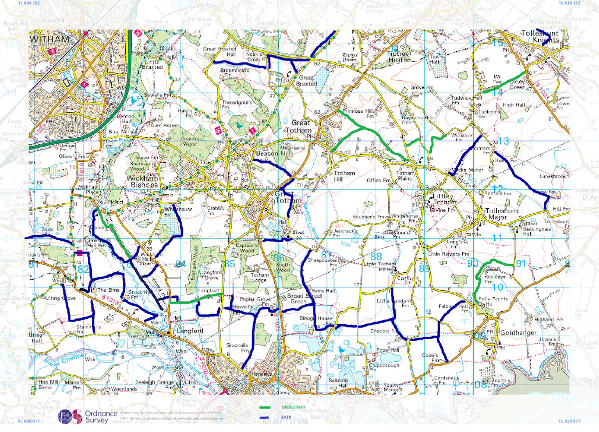 Maps And Routes Farm Rides Private Bridleways Horse Rides In Essex   MALDON 